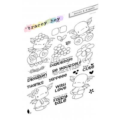 Tracey Hey Stempel - Daisies & Dragons